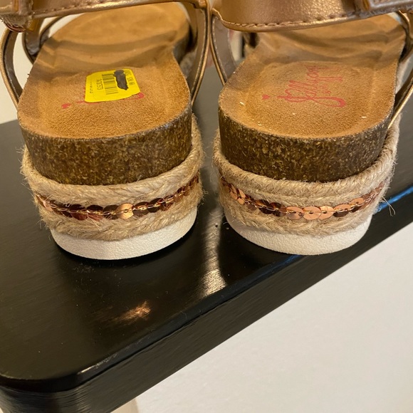 Jellypop Girls Light Gold Lanza Espadrille Platform Sandals - 1 - Picture 12 of 13